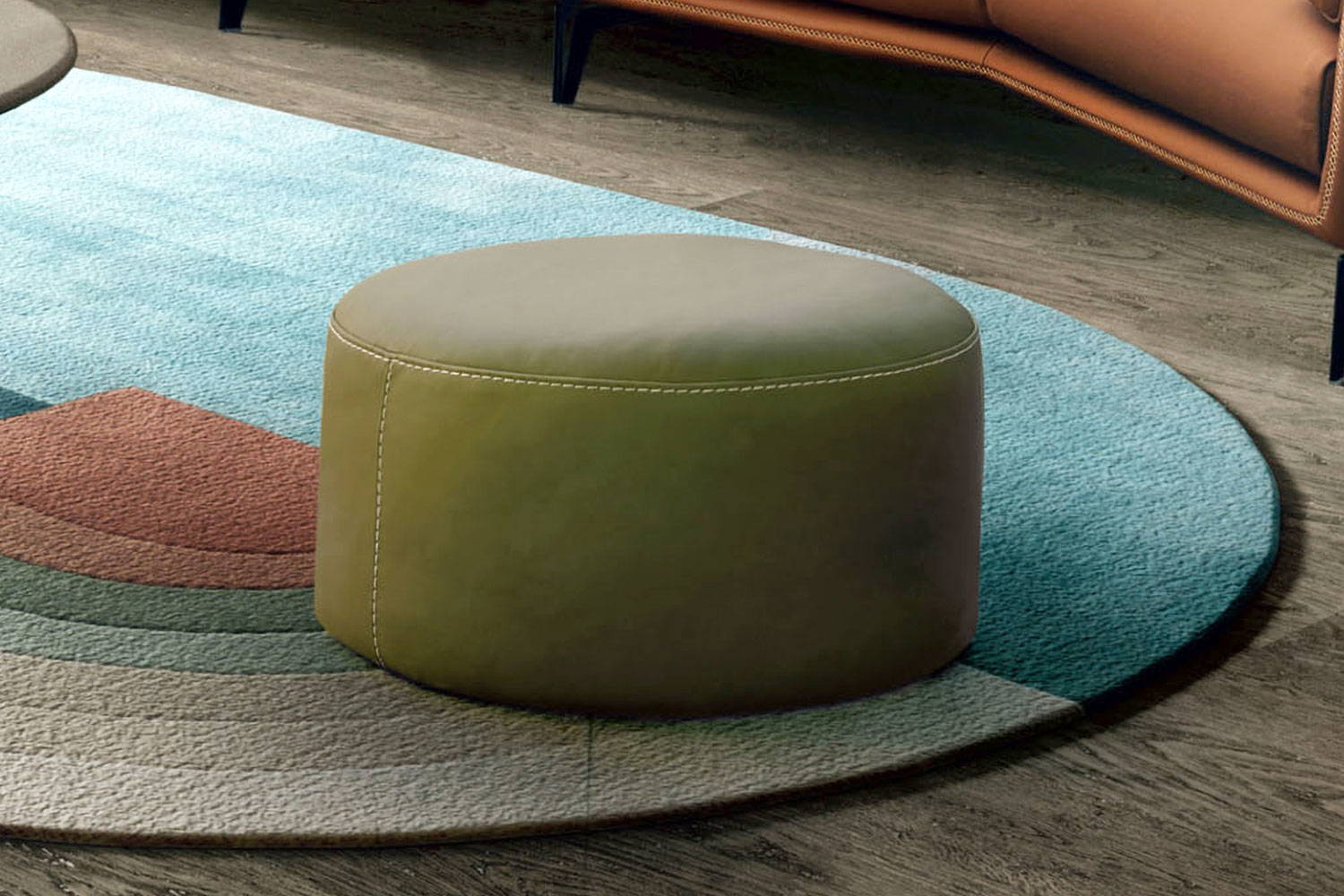 Balloon P74 ottoman by Gamma (One-tone upholstery)