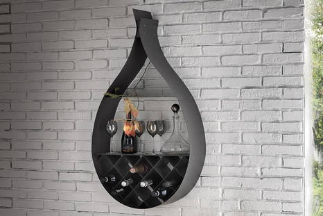 Drop wine rack corner view