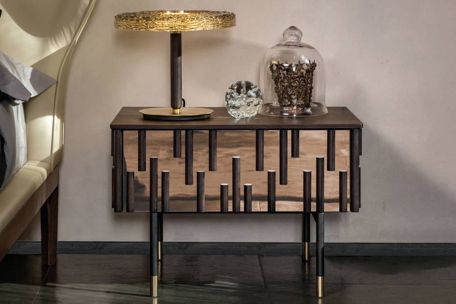 Drops Night Nightstand with Macrabe Table Lamp