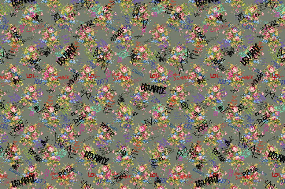 Vandalized Granny's Flowers DSQ2W04_1 wallpaper 
