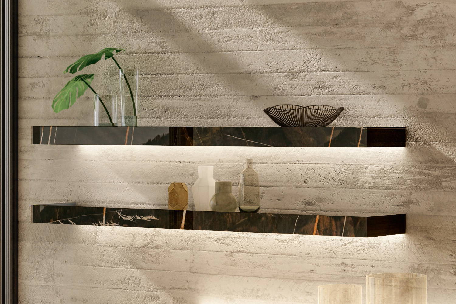 Two Dub Shelves by Daniele Lago for Lago.