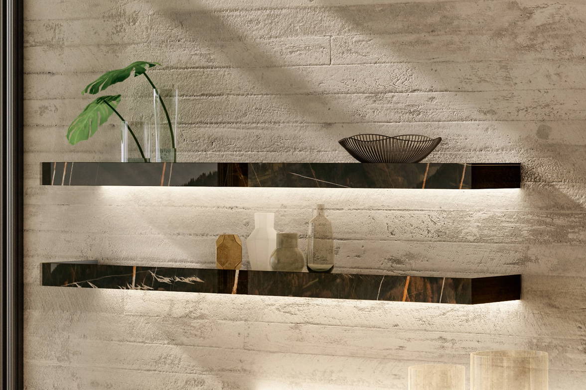 Two Dub Shelves by Daniele Lago for Lago. Two Dub Shelves by Daniele Lago for Lago.