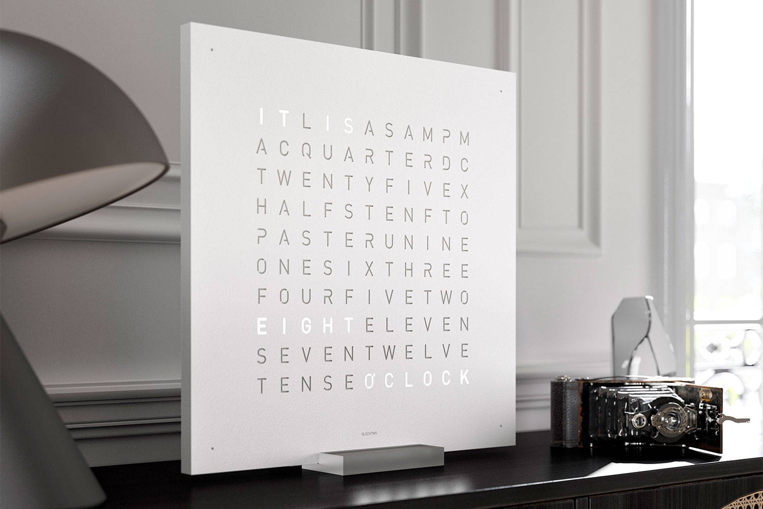 The Earth 45 clock with the option base.