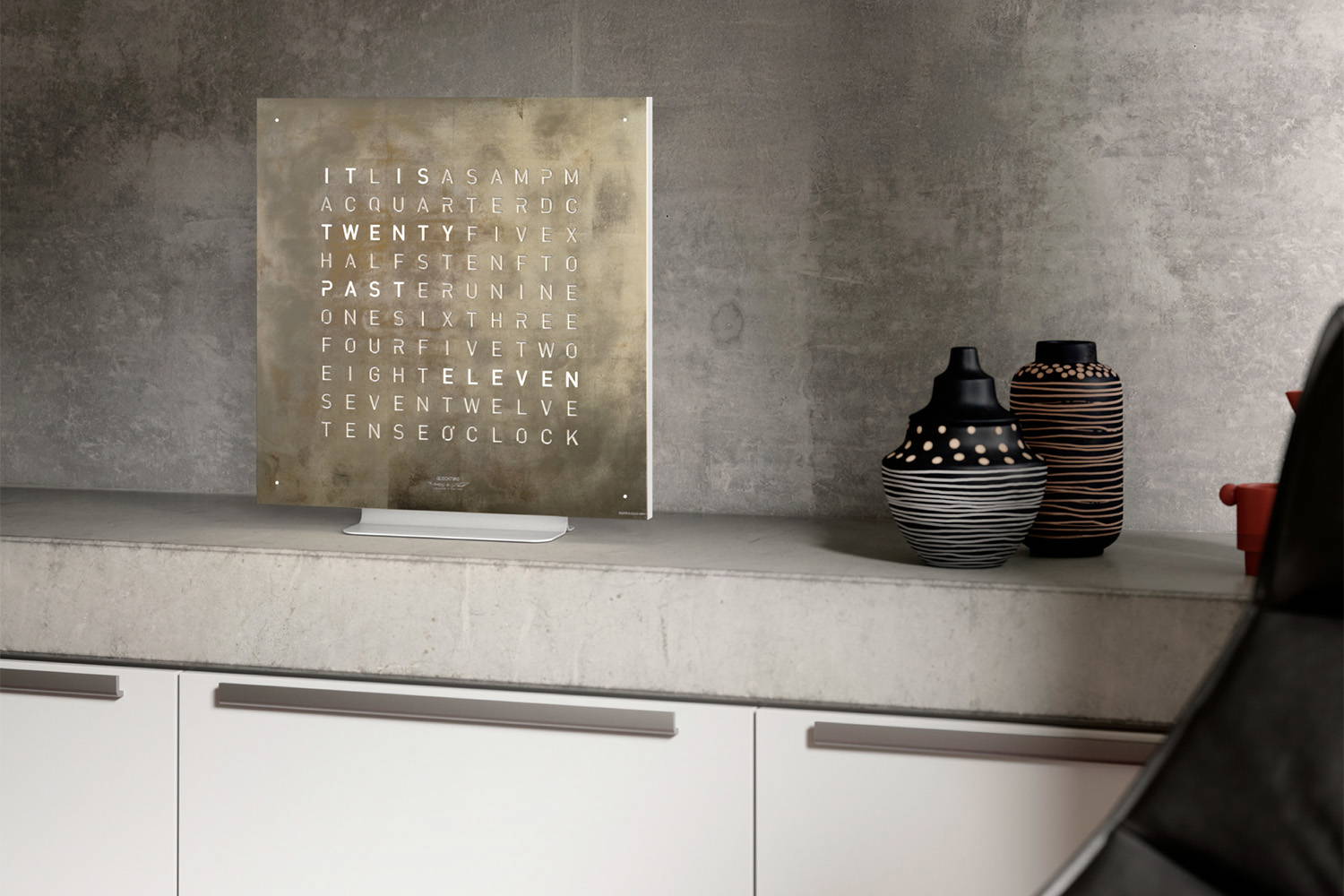Earth 45 Creator's Edition Clock by QLOCKTWO | room service 360°