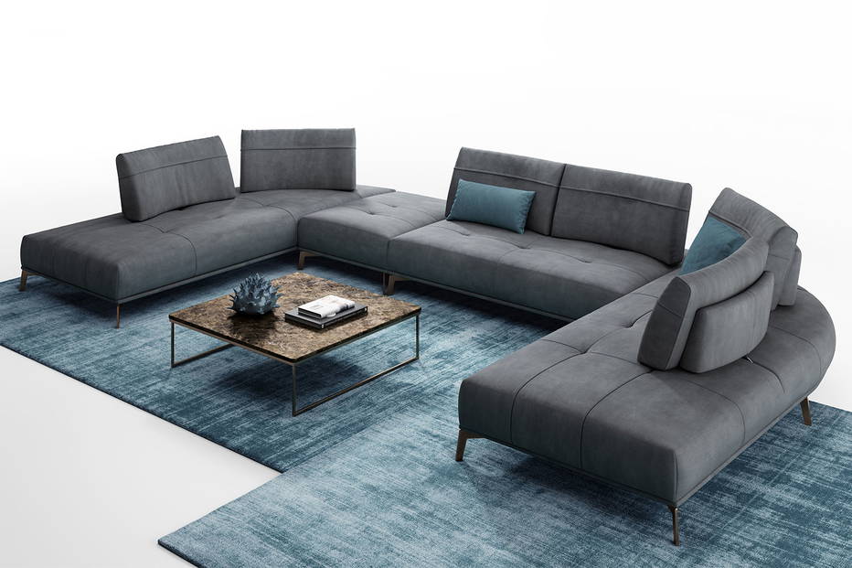 Egeo U-shape sectional sofa by Nicoline Italia 