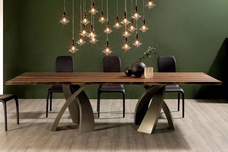 Eliseo Big wood dining table by Tonin Casa