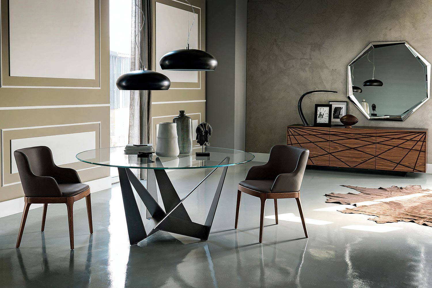 エリオ・マルティネッリ イタリア アンティーク スチール flos 1960s Emerald Mirror by Cattelan Italia | room service 360°