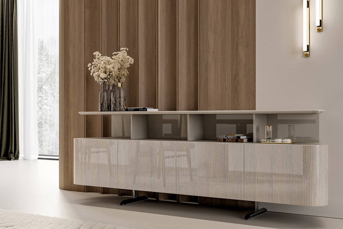 Era Open Sideboard designed by Giuseppe Viganò Era Open Sideboard designed by Giuseppe Viganò