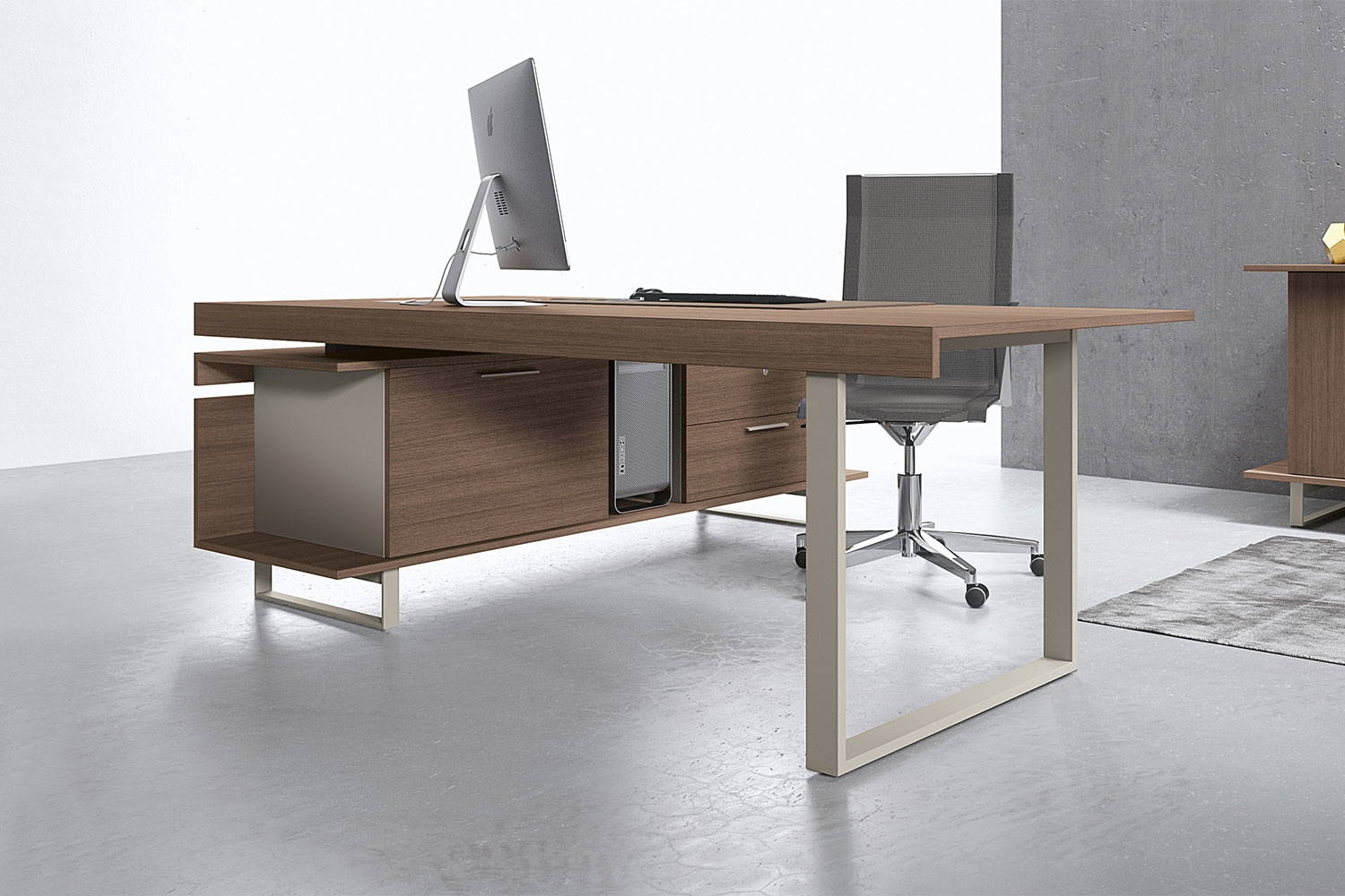 Essence Office Desk with Credenza