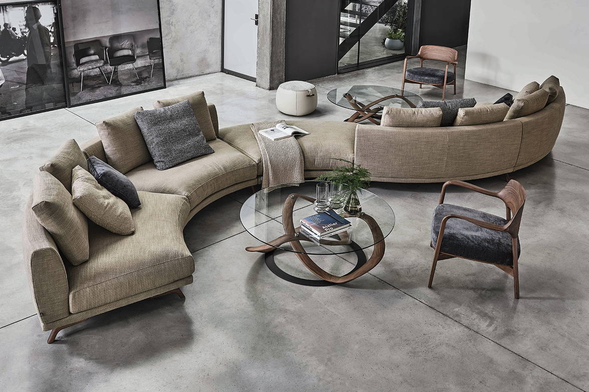 Etienne Double Sided Curved Sectional Sofa by Porada Etienne Double Sided Curved Sectional Sofa by Porada