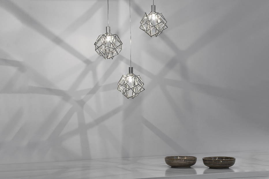 Etoile pendant lights hung at different heights