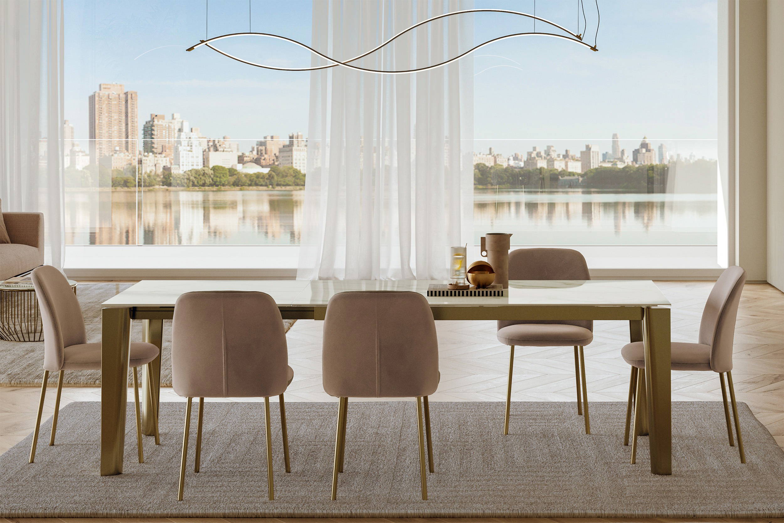 Etro extension dining table