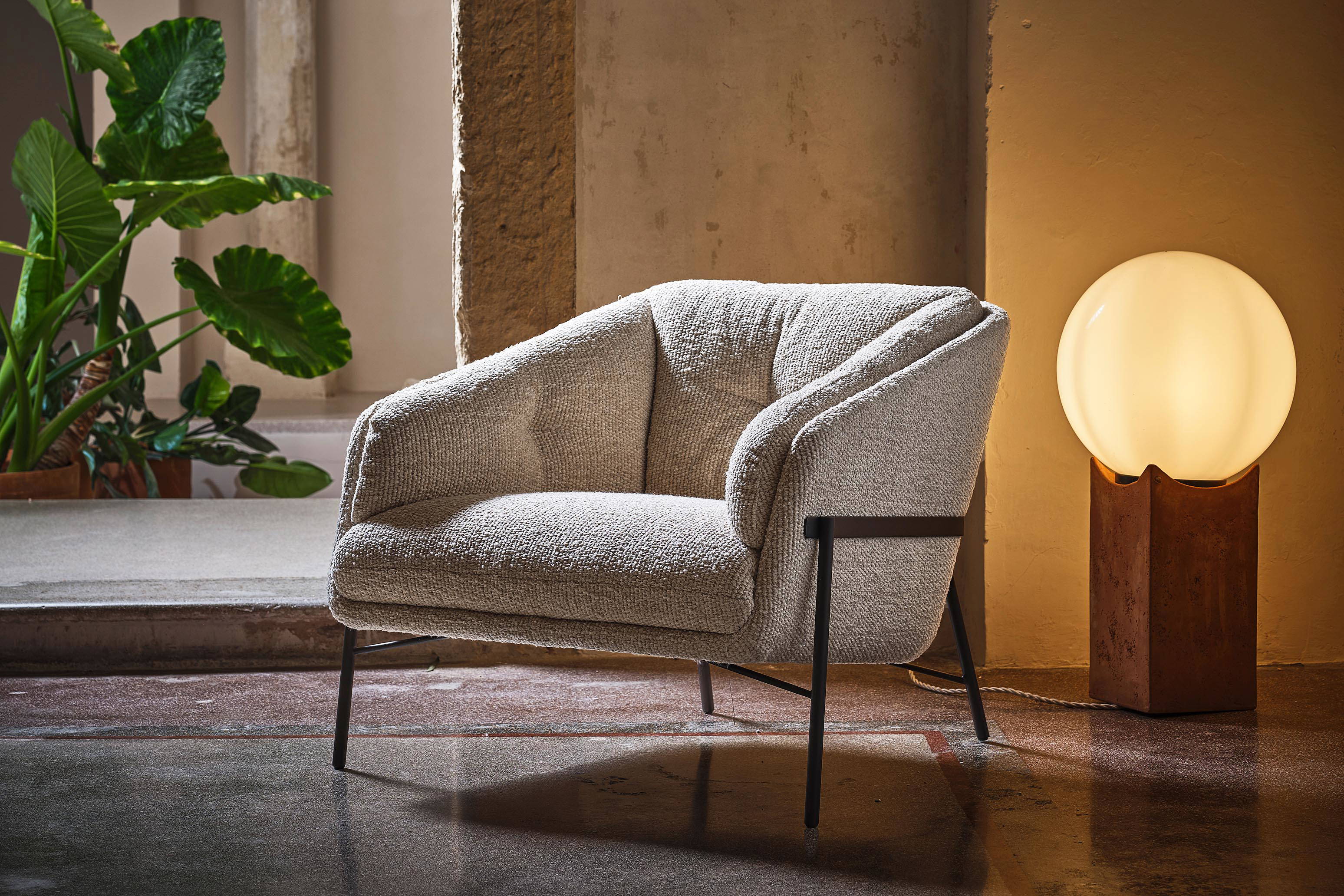 The Fashion armchair is made in Italy.