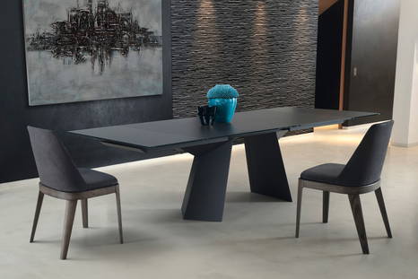 Fiandre extension dining table designed by Silvia & Maurizio Varsi for Bontempi Casa 