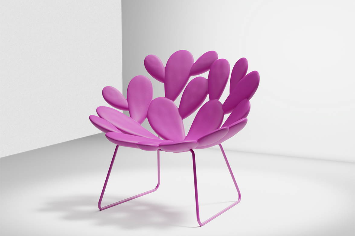 Filicudi Sled Armchair, side view Filicudi Sled Armchair, side view