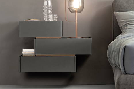 Filo wall-mounted nightstand by San Giacomo