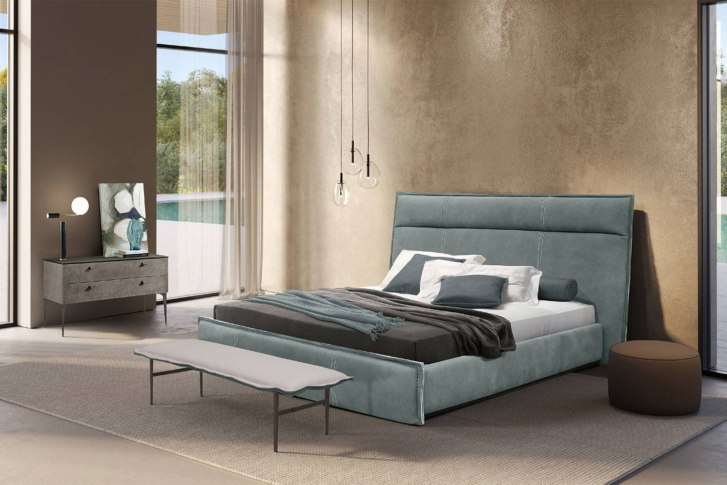 The Flamingo Night Bed by Gabriele Ghetti for Gamma Arredamenti