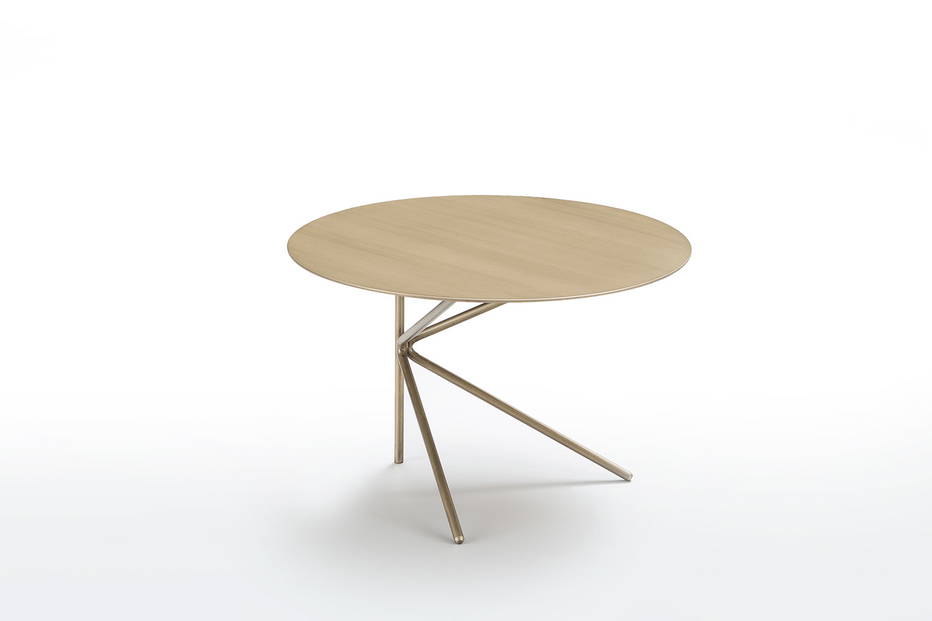 Fly coffee table in satin brass finish
