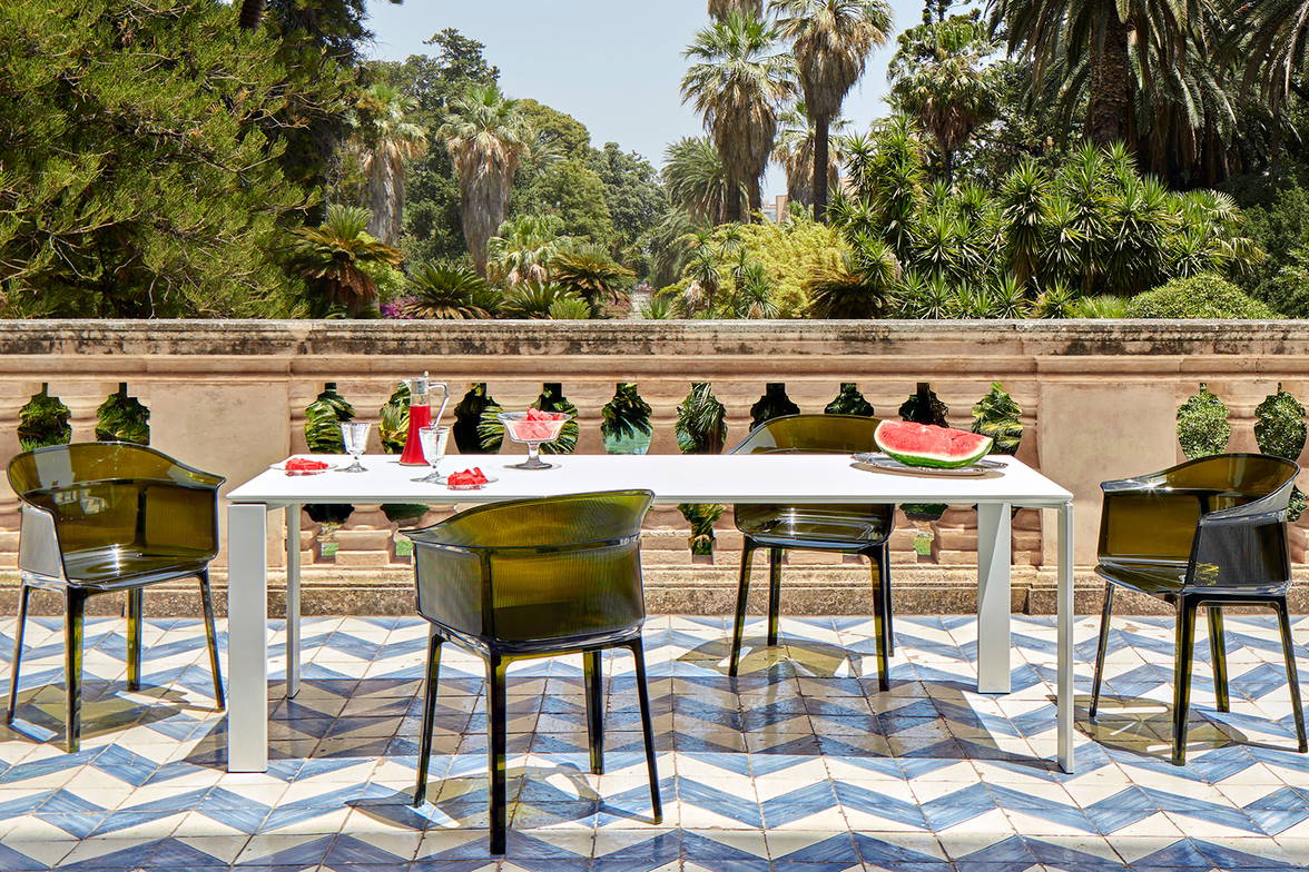 Four Outdoor Dining Table is available in three sizes Four Outdoor Dining Table is available in three sizes