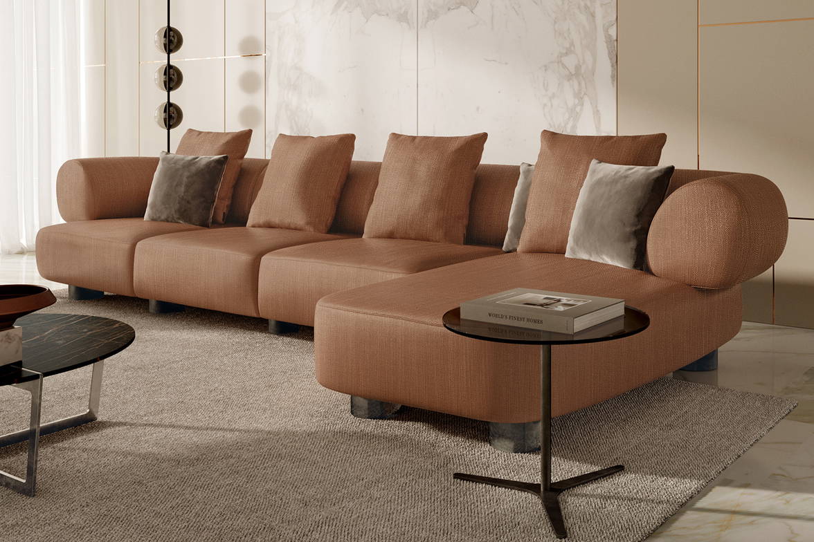 Franz sectional sofa with chaise designed by Skrivo for Bontempi Casa Franz sectional sofa with chaise designed by Skrivo for Bontempi Casa