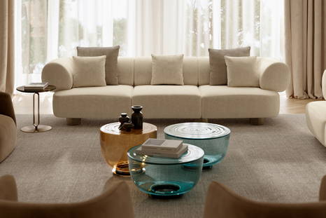 Franz sofa is available in various fabrics and leathers