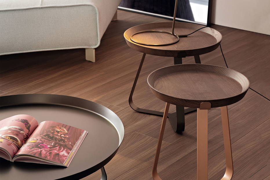Frinfri wood end tables by Bonaldo detailed view 