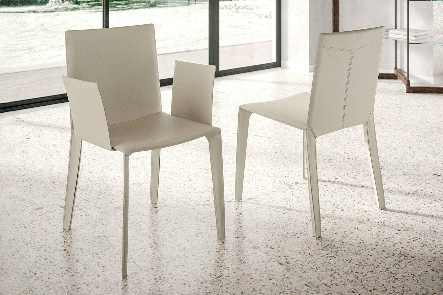 Frisbee Dining Chairs by Ozzio Italia