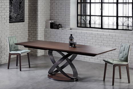 Fusion extension dining table designed by Pocci & Dondoli for Bontempi Casa