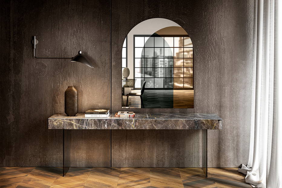 The Fuze mirror with the Air 2648 Console Table