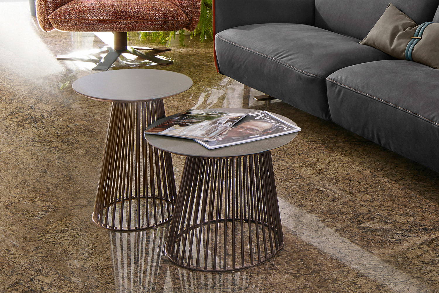 Gabbia end tables by Gamma