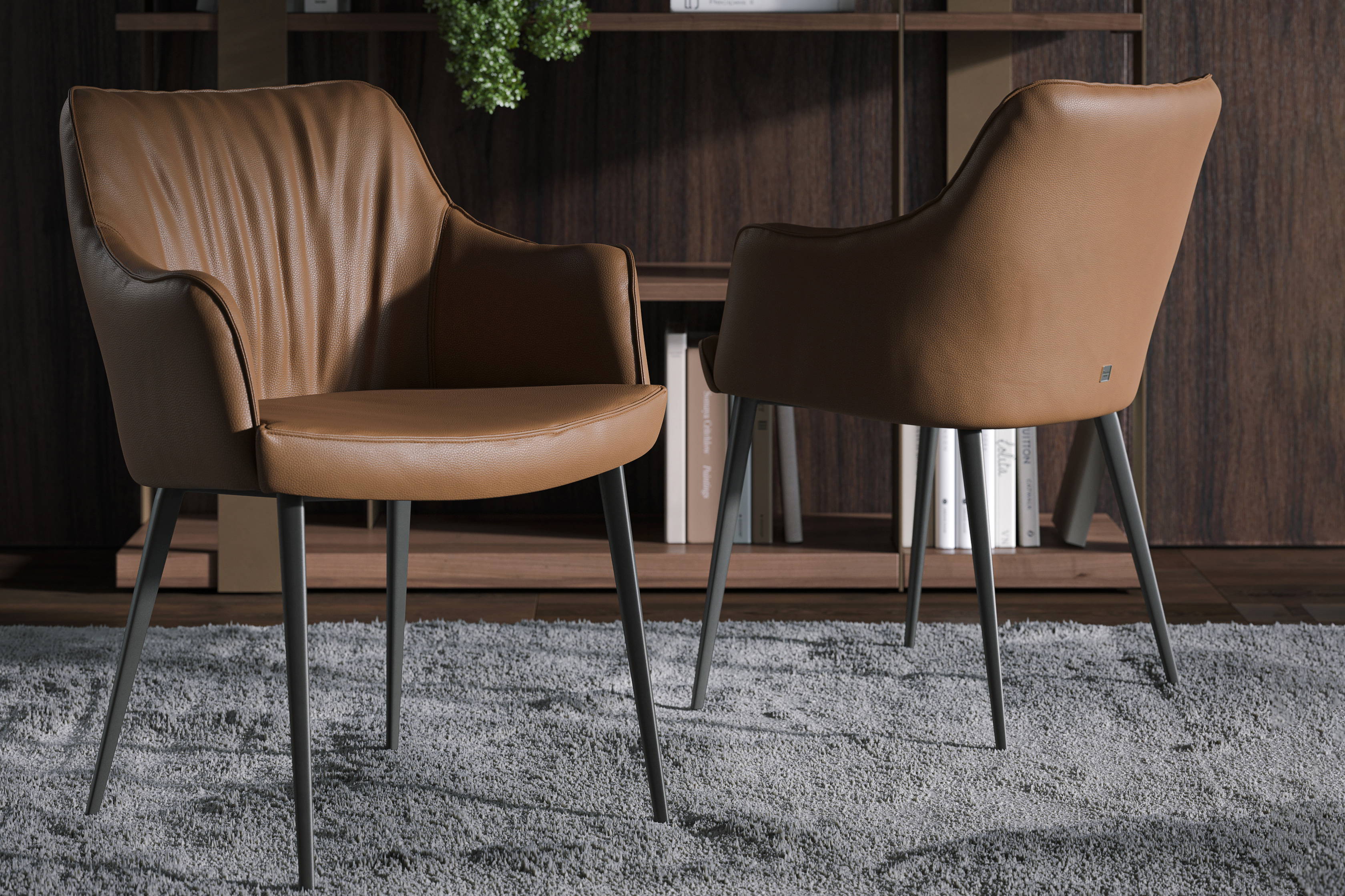 Gaia Dining Chair, view of front and back