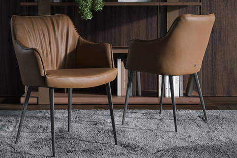 Gaia Dining Chair, view of front and back