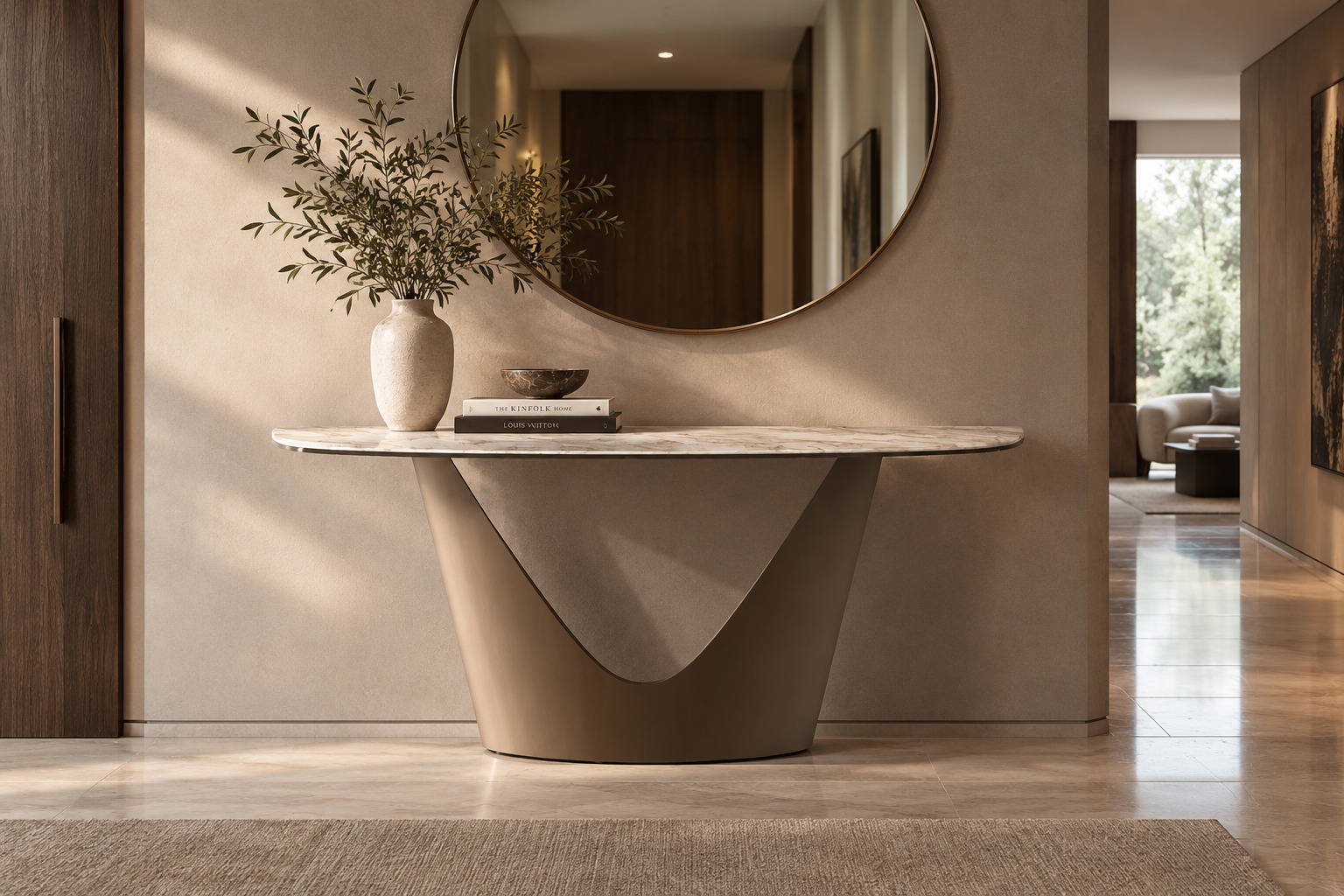 Gala Console Table in hallway