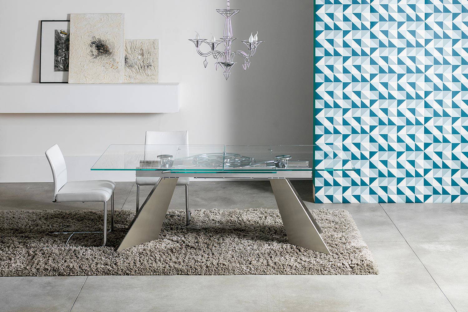 Galax Glass Dining Table by Naos | room service 360°