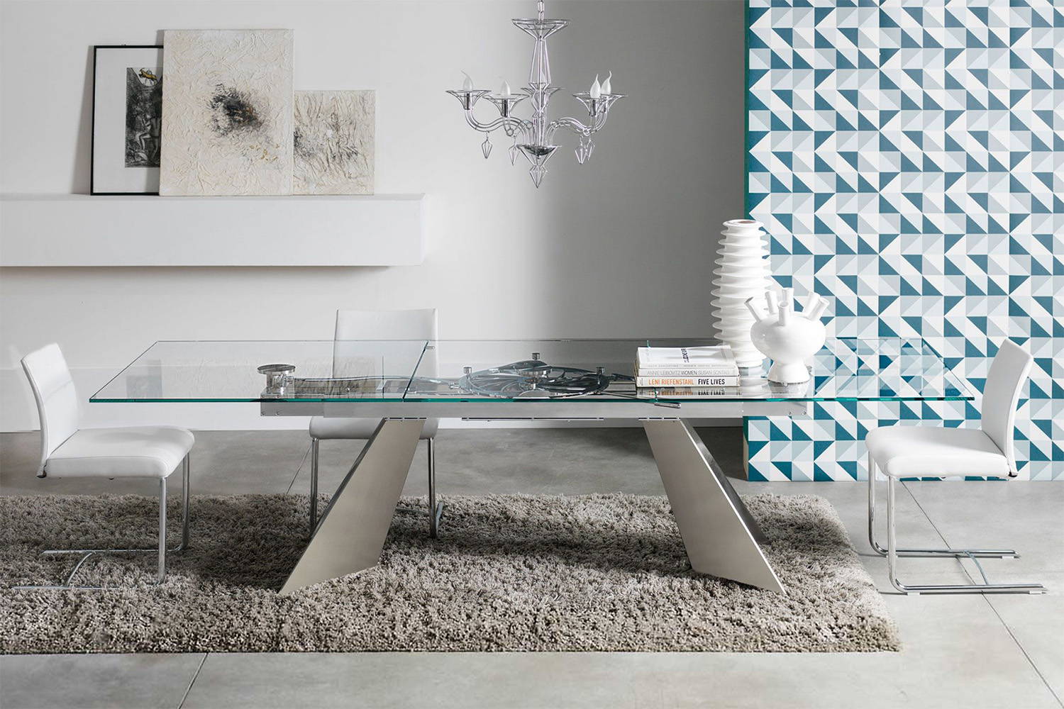 Galax Glass Dining Table by Naos | room service 360°