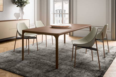 Gamma Dining Chair with the Inari dining table.