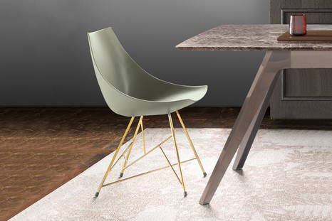 Gamma dining chair with star base by Pianca