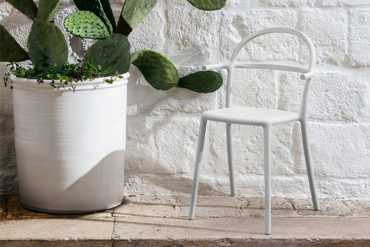Generic C Dining Chair in street setting
