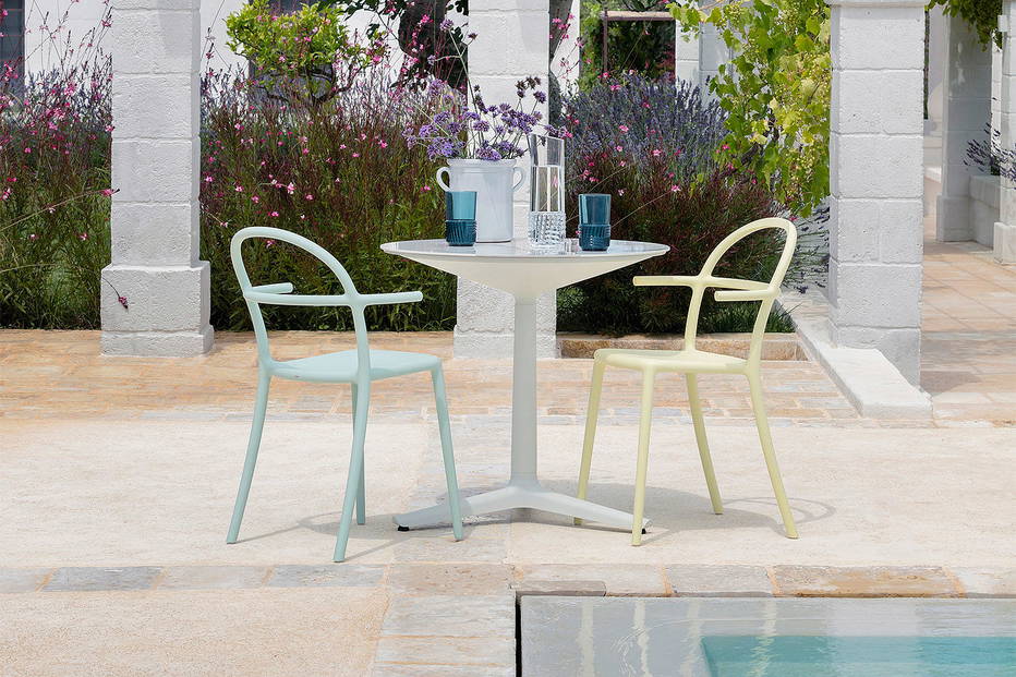 Generic C dining chairs suitable for outdoor use