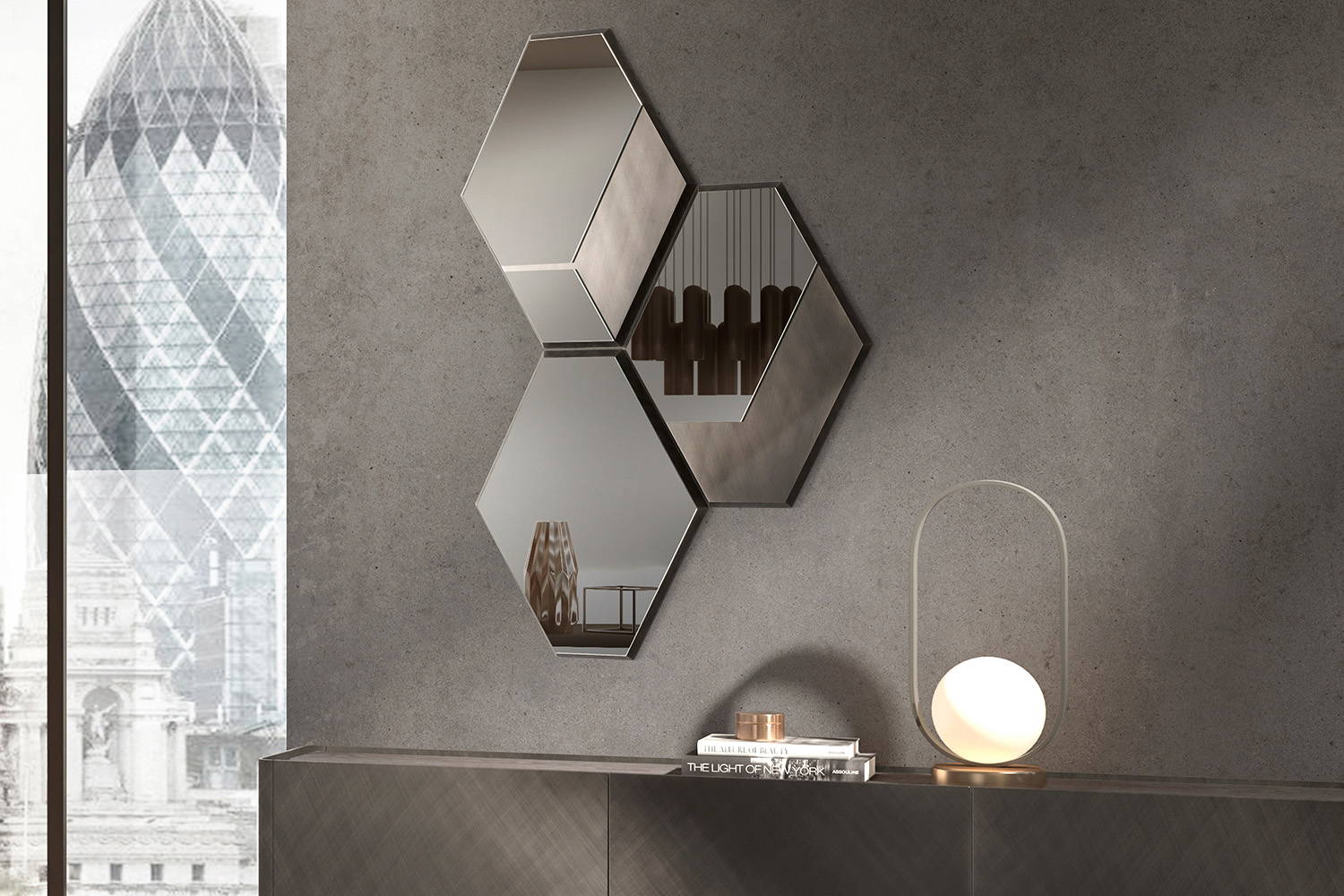 Geo mirror designed by Moom for eforma