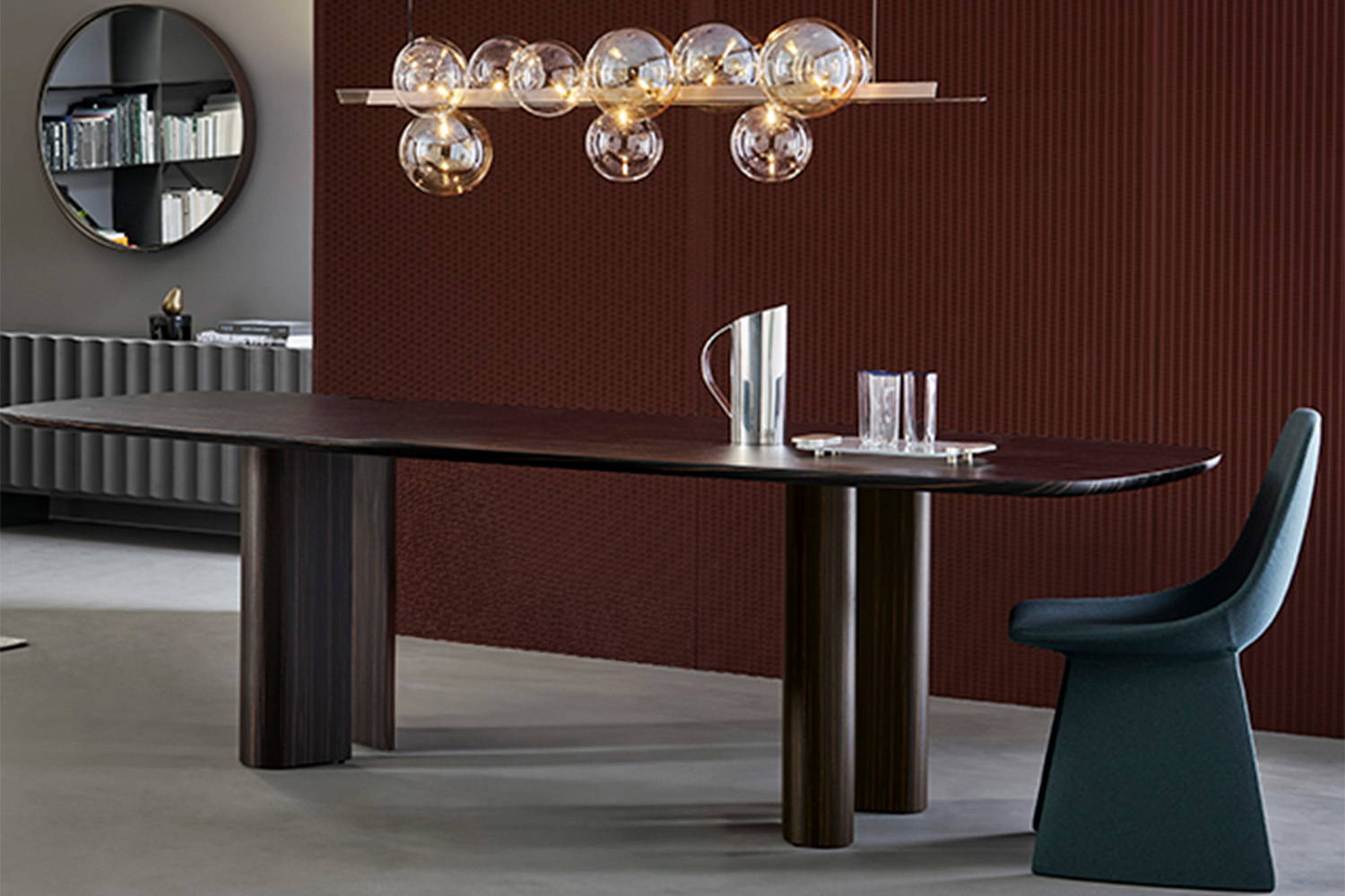 Geometric Ebony Dining Table