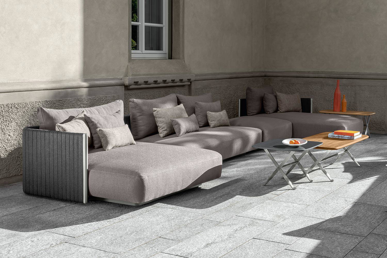 George J-shape sectional sofa by Talenti