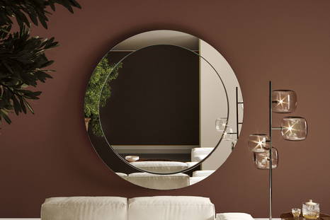 Gerundio oval mirror by Tonelli