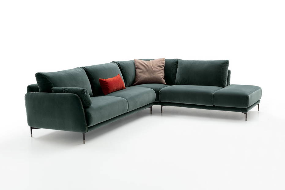 Ghisolfa Corner Sectional Sofa with Peninsula by Nicoline Italia