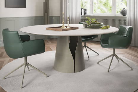 Giano Argile Round Dining Table by Cattelan Italia