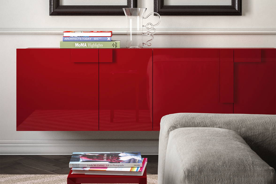 Ginevra sideboard by Pianca (wall mounted version) Ginevra sideboard by Pianca (wall mounted version)