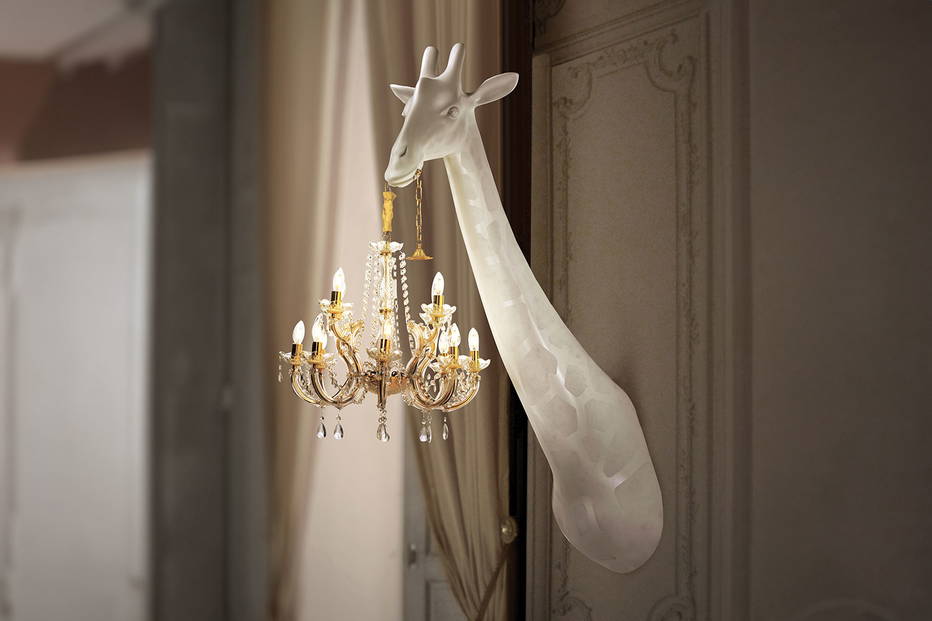 The Giraffe In Love Wall Lamp by Marcantonio for Qeeboo.