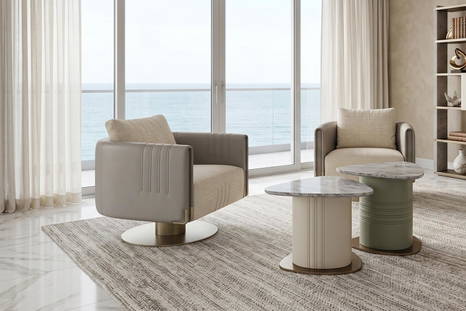The GMM Philly Swivel Armchair from Gamma Arrdamenti.