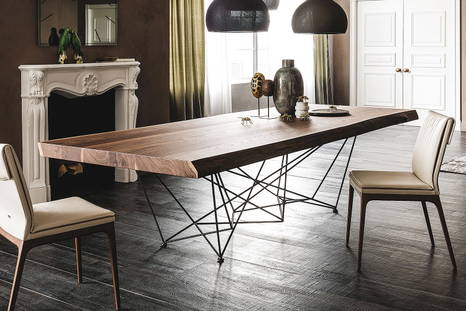 Gordon Deep wood table by Cattelan Italia