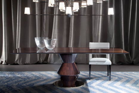 Grand Palais Wood Base Dining Table designed by Giorgio Soressi 